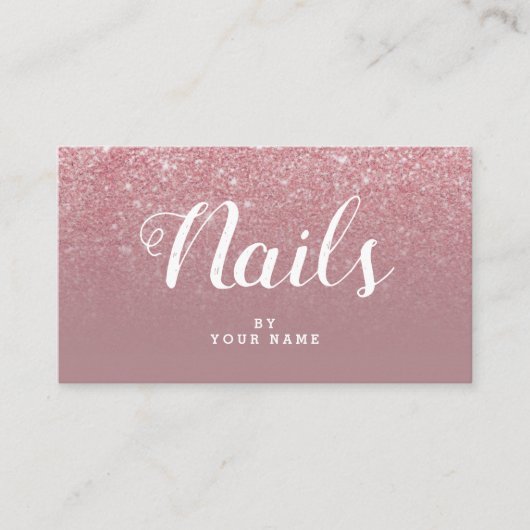 NailArtist elegante DustyRose Visitenkarte (Vorderseite)