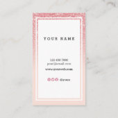 NailArtist elegante PinkGold Visitenkarte (Rückseite)