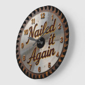 Nailed It Again Saw Blade Große Wanduhr (Winkel)