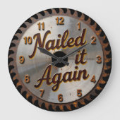 Nailed It Again Saw Blade Große Wanduhr (Vorderseite)