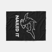Nailed It - Funny Hammerhead Shark Fleecedecke (Vorderseite (Horizontal))