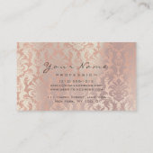 Nails Art Beauty Studio Glitzer Ros Gold Peach Visitenkarte (Rückseite)