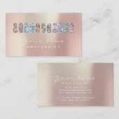 Nails Art Beauty Studio Glitzer Rose Gold Peak Visitenkarte (Vorne/Hinten)