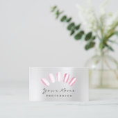 Nails Art Candy Pink Gray Manicure Pedicure Visitenkarte (Stehend Vorderseite)