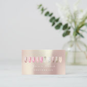 Nails Art Glitzer Glam Rosa Rose Spark Ivory Pearl Visitenkarte (Stehend Vorderseite)