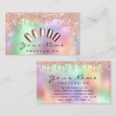 Nails Art Glitzer Holographic Manicure Tropfen Visitenkarte (Vorne/Hinten)