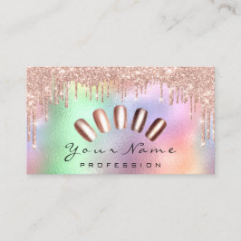 Nails Art Glitzer Holographic Manicure Tropfen Visitenkarte