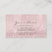 Nails Art Glitzer Metallic Glach Rosa Funkelnd Visitenkarte (Rückseite)