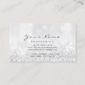 Nails Art Glitzer Metallic Glam Pink Silver Grau Visitenkarte (Rückseite)