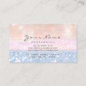 Nails Art Glitzer Ombre Pastel Pink Rose Lux Visitenkarte (Rückseite)