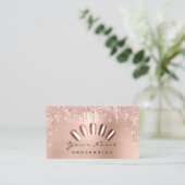 Nails Art Glitzer Pinie Rosa Manicure Tropfen Visitenkarte (Stehend Vorderseite)