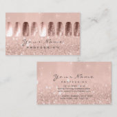 Nails Art Glitzer Skinny Pastel Pink Rose Visitenkarte (Vorne/Hinten)