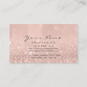 Nails Art Glitzer Skinny Pastel Pink Rose Visitenkarte (Rückseite)