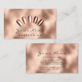 Nails Art Glitzer Skinny Rose Gold Manicure Metal Visitenkarte (Vorne/Hinten)
