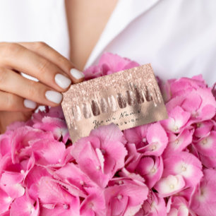 Nails Art Glitzer Skinny Rose New Orleans Club Visitenkarte