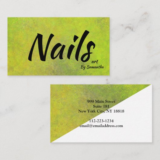 Nails Art Moderne Beauty Visitenkarte (Vorne/Hinten)