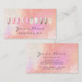 Nails Artist Beauty Glitzer Pink Rose Funkelnd Visitenkarte (Vorne/Hinten)