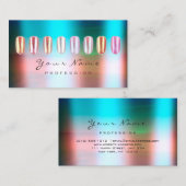 Nails Artist Beauty Studio Ombre Ocean Blue Visitenkarte (Vorne/Hinten)