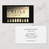 Nails Artist Elegant Gold Visitenkarte (Vorne/Hinten)