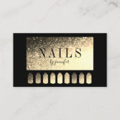 Nails Artist Elegant Gold Visitenkarte (Vorderseite)