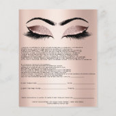 Nails Artist Liability Waiver Rose Blush Flyer (Hinten)