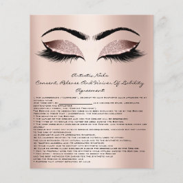 Nails Artist Liability Waiver Rose Blush Flyer