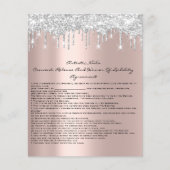 Nails Artist Liability Waiver Rose Blush Silver Flyer (Vorne)