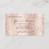 Nails Artist Makeup Damask Rose Ernennung Terminkarte (Rückseite)