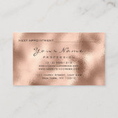 Nails Artist Makeup Rose Glass Appointing Card Terminkarte (Rückseite)
