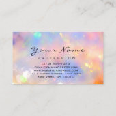 Nails Artist Pink Rose Manicure Pedicure HOLOGRAPH Visitenkarte (Rückseite)