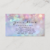 Nails Artist Pink Wow Manicure Pedicure Holograph Visitenkarte (Rückseite)