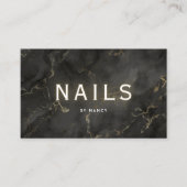 Nails aus schwarzem und goldenem Marmor Visitenkarte (Vorderseite)