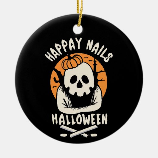 Nails bootischer Halloween Keramik Ornament (Vorne)