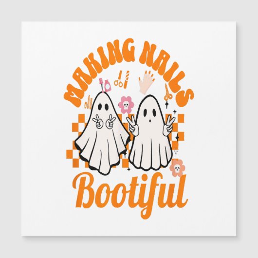 Nails bootischer Halloween Magnetkarte (Vorderseite)