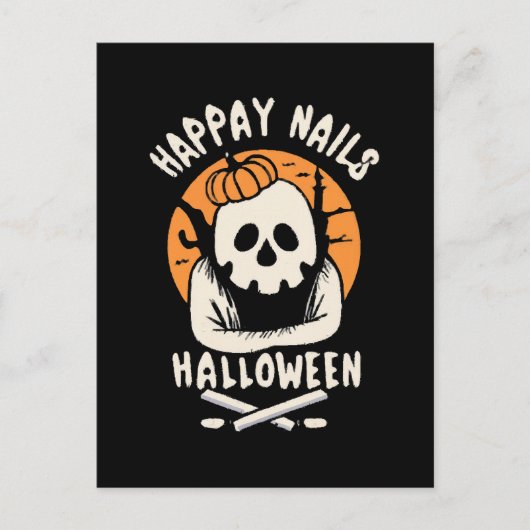 Nails bootischer Halloween Postkarte (Vorderseite)