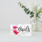Nails Chic Marmor Visitenkarte (Stehend Vorderseite)