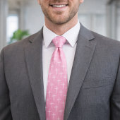 Nails Cross Pink and White Krawatte