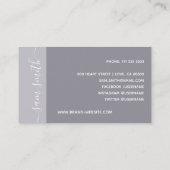 Nails Foto Image Template Calligraphy Signature Visitenkarte (Rückseite)