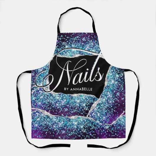 Nails Funkelnd Typografie-Schürze Schürze (Vorderseite)