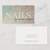 Nails Glitzer Green Pink Aqua Shiny Shimmer Visitenkarte (Vorne/Hinten)