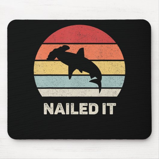 Nails Hammerhead Shark Funny Shark Mousepad (Vorne)