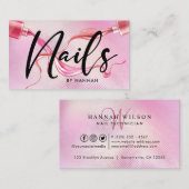 Nails Holographische Typografie Visitenkarte (Vorne/Hinten)