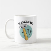 Nails It Funny Hammer Nail Puff Kaffeetasse (Links)