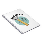 Nails It Funny Hammer Nail Puff Notizblock (Rechte Seite)