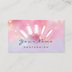 Nails Künstler Rose Manicure Pedicure Holograph Visitenkarte