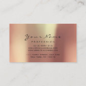 Nails Künstlerisches Kupferhandschuh Rose Manicure Visitenkarte (Rückseite)