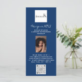 Nails Lashes Foto Logo QR Wax Makeup Preise Marine Menükarte (Stehend Vorderseite)