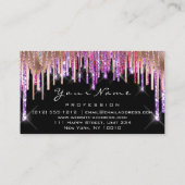 Nails Makeup Artist Holograph Rose Tropfen Glitzer Visitenkarte (Rückseite)