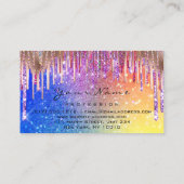 Nails Makeup Artist Holograph Tropfen Glitzer Rain Visitenkarte (Rückseite)