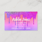 Nails Makeup Artist Pink Visitenkarte (Rückseite)